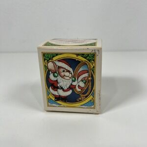VTG AVON Mouse Santa Beard Costume Looking in Mirror Melvin P Merrymouse 1982